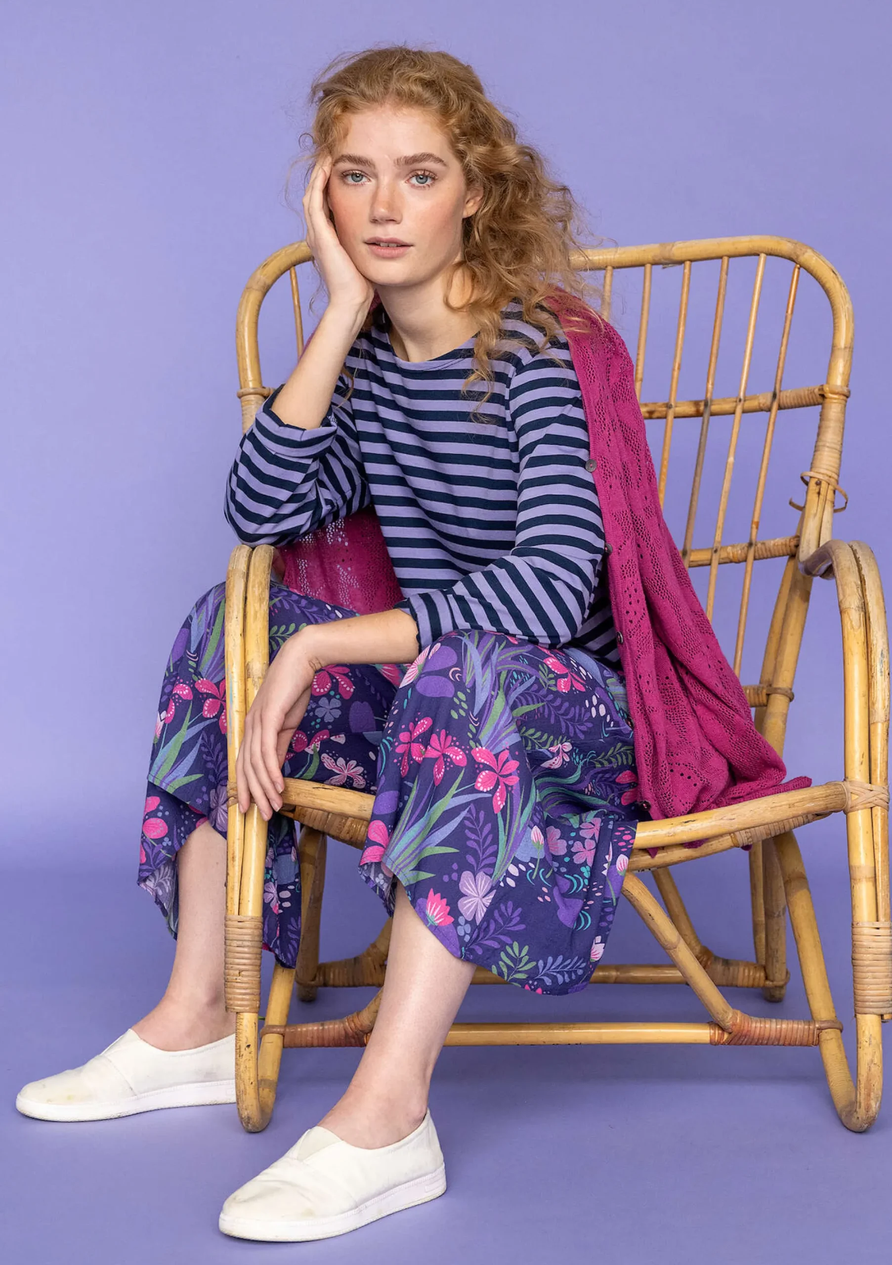 Discount Gudrun Sjödén Hose Iris Aus Bio-Baumwollgewebe dunkelamethyst