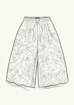 Clearance Gudrun Sjödén Hose Iris Aus Bio-Baumwollgewebe minze