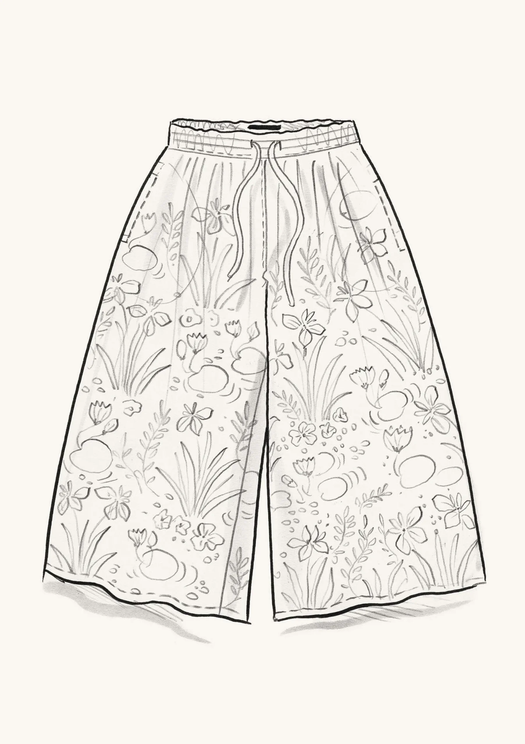 Clearance Gudrun Sjödén Hose Iris Aus Bio-Baumwollgewebe minze