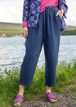 Outlet Gudrun Sjödén Hose Ottilia Aus Bio-Baumwollgewebe veilchen