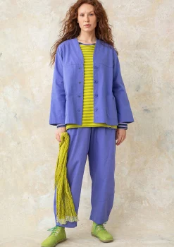 Clearance Gudrun Sjödén Jacke Aus Bio-Baumwollgewebe himmelblau