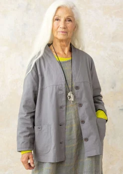 Best Gudrun Sjödén Jacke Aus Bio-Baumwollgewebe grafit
