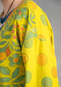 Outlet Gudrun Sjödén Jacke Calcutta Aus Bio-Baumwolle dijonsenf