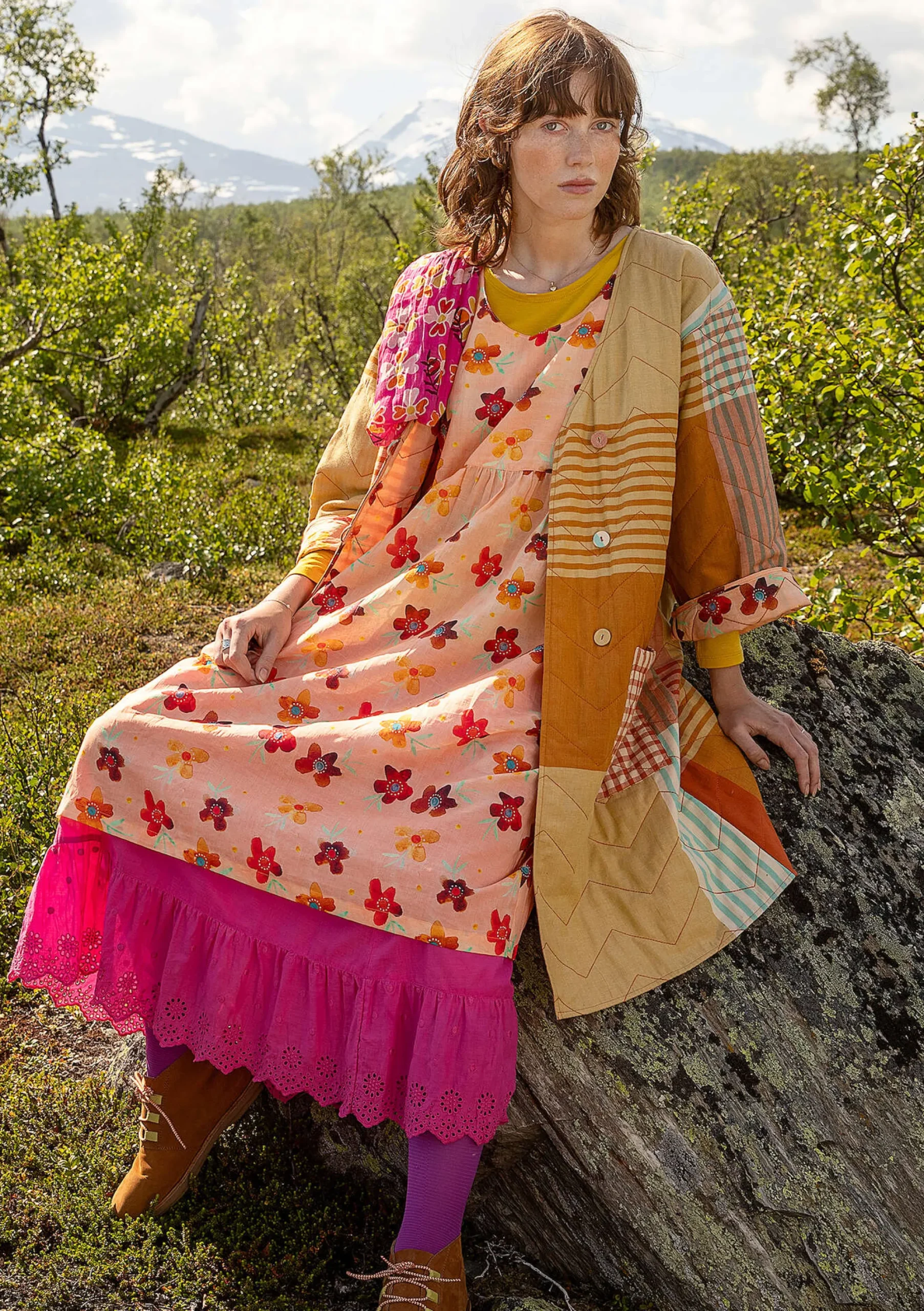 Sale Gudrun Sjödén Jacke Madras Aus Bio-Baumwolle masala