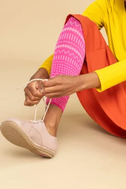 Gudrun Sjödén Jacquardmuster-Leggings Elsie Aus Recycling-Polyamid hibiskus