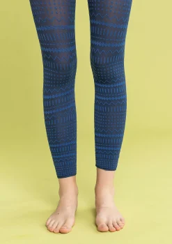 Hot Gudrun Sjödén Jacquardmuster-Leggings Elsie Aus Recycling-Polyamid indigo