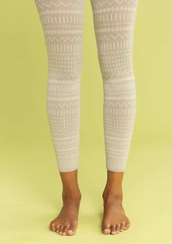 Online Gudrun Sjödén Jacquardmuster-Leggings Elsie Aus Recycling-Polyamid hellgrau
