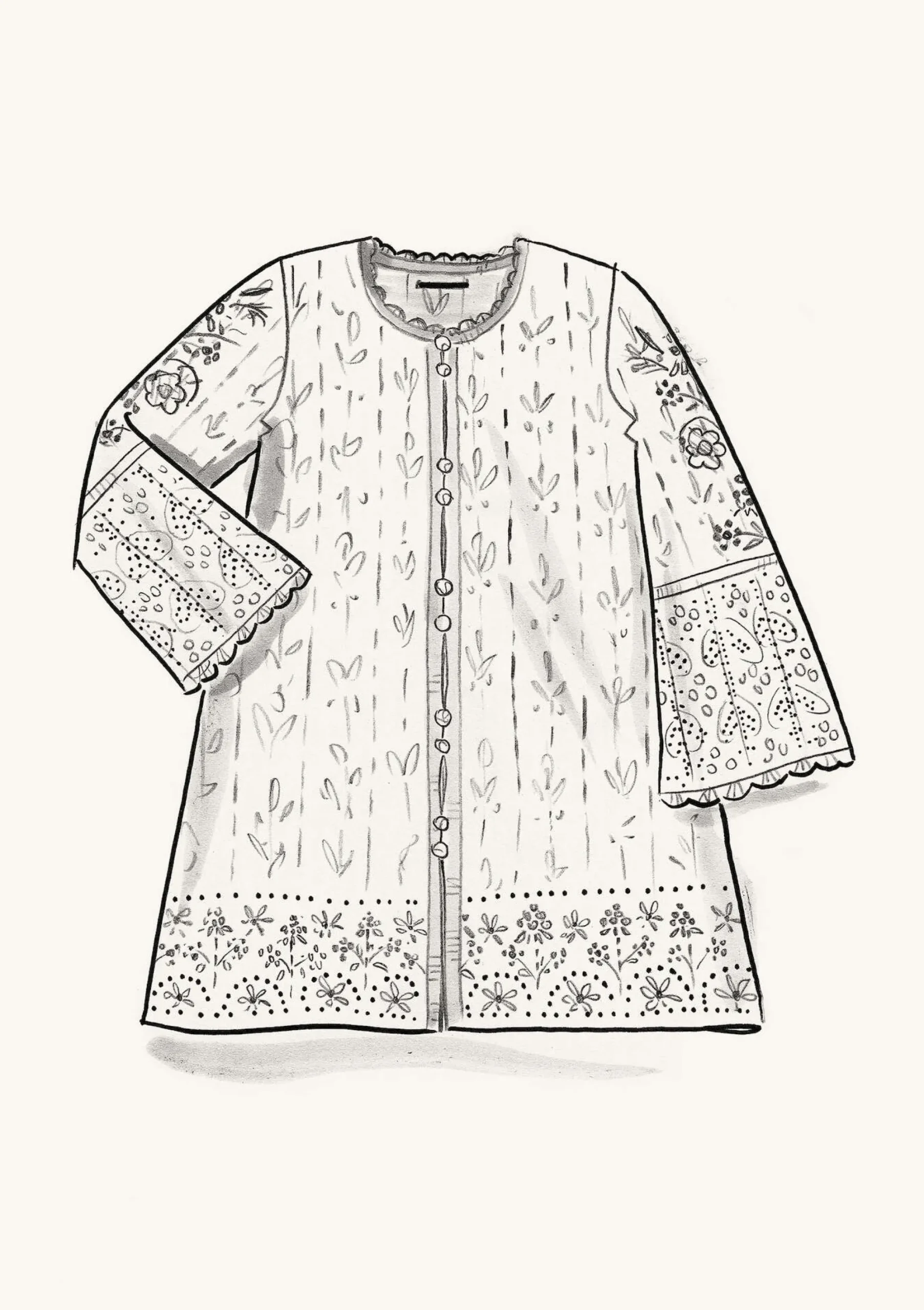 Gudrun Sjödén Jacquardstrickjacke Sunnanå Aus Bio-/Recycling-Baumwolle tomate