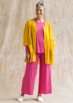 Clearance Gudrun Sjödén Jerseyhose Ada Aus Lyocell/Elasthan hibiskus-gemustert