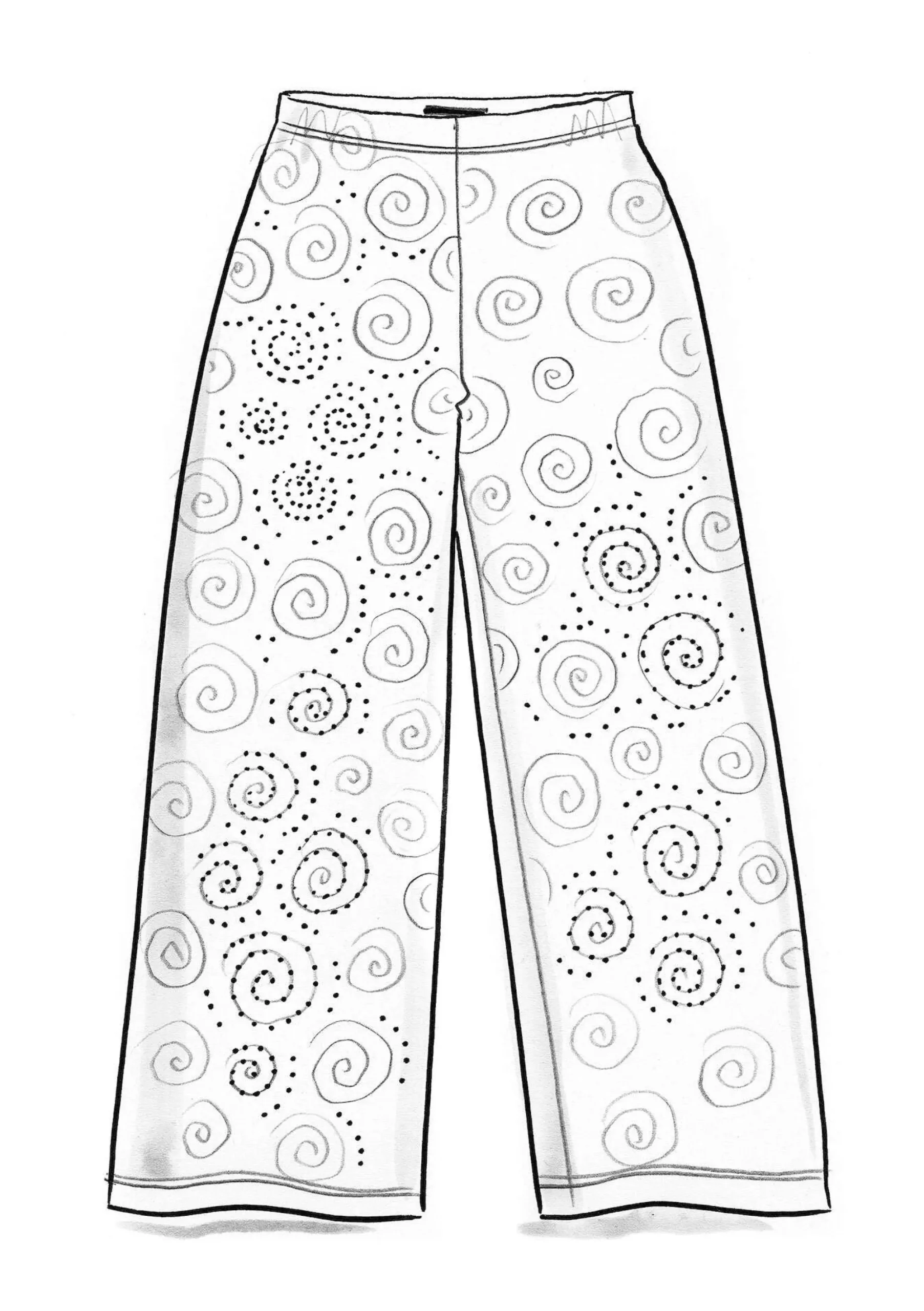 Clearance Gudrun Sjödén Jerseyhose Ada Aus Lyocell/Elasthan hibiskus-gemustert