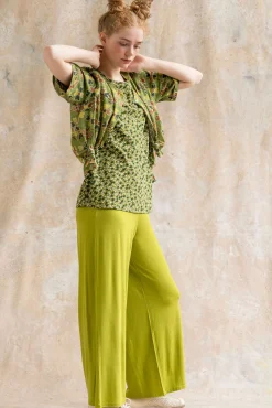 New Gudrun Sjödén Jerseyhose Ada Aus Lyocell/Elasthan hellkräutergrün