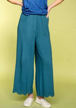 Outlet Gudrun Sjödén Jerseyhose Aus Bio-Baumwolle hellpetrol