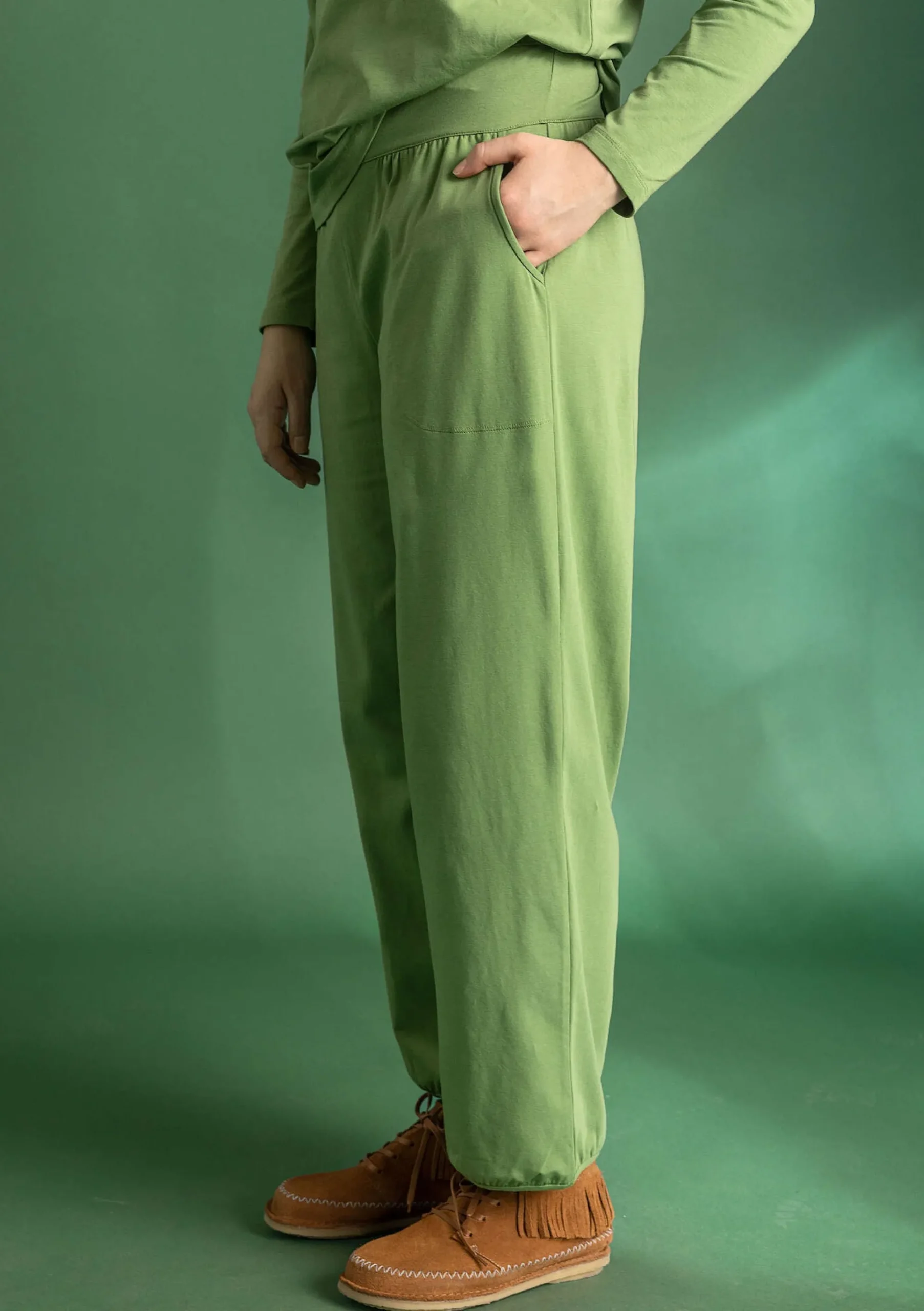 Discount Gudrun Sjödén Jerseyhose Stella Aus Bio-Baumwolle/Elasthan koriander