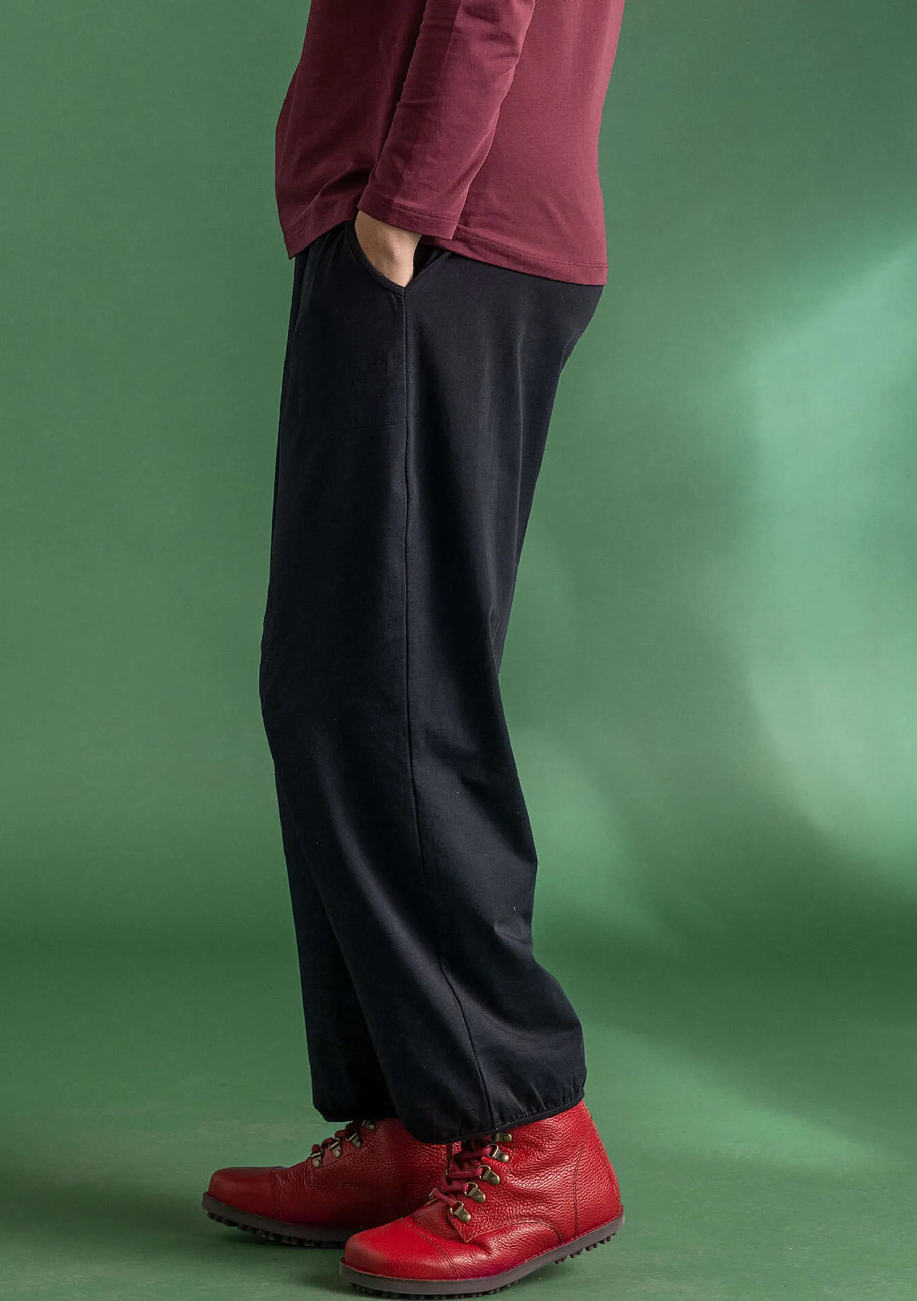 Gudrun Sjödén Jerseyhose Stella Aus Bio-Baumwolle/Elasthan schwarz