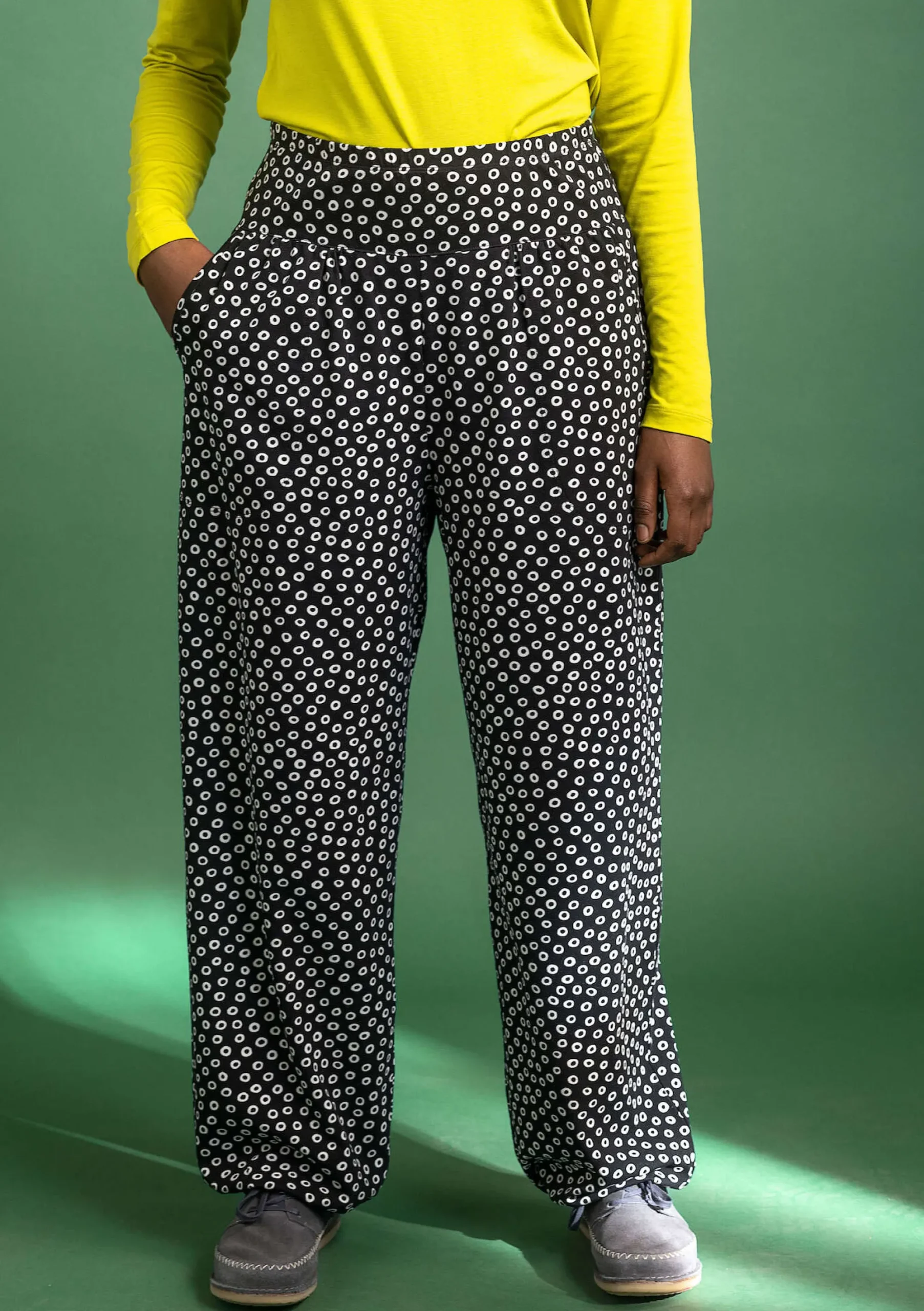 Best Gudrun Sjödén Jerseyhose Stella Aus Bio-Baumwolle/Elasthan schwarz-gemustert