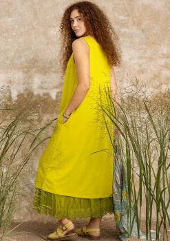 Clearance Gudrun Sjödén Jerseykleid Aus Bio-Baumwolle limettengrün