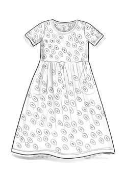 Clearance Gudrun Sjödén Jerseykleid Billie Aus Bio-Baumwolle/Modal hibiskus-gemustert