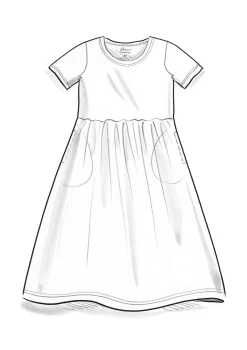 New Gudrun Sjödén Jerseykleid Billie Aus Bio-Baumwolle/Modal hellkräutergrün
