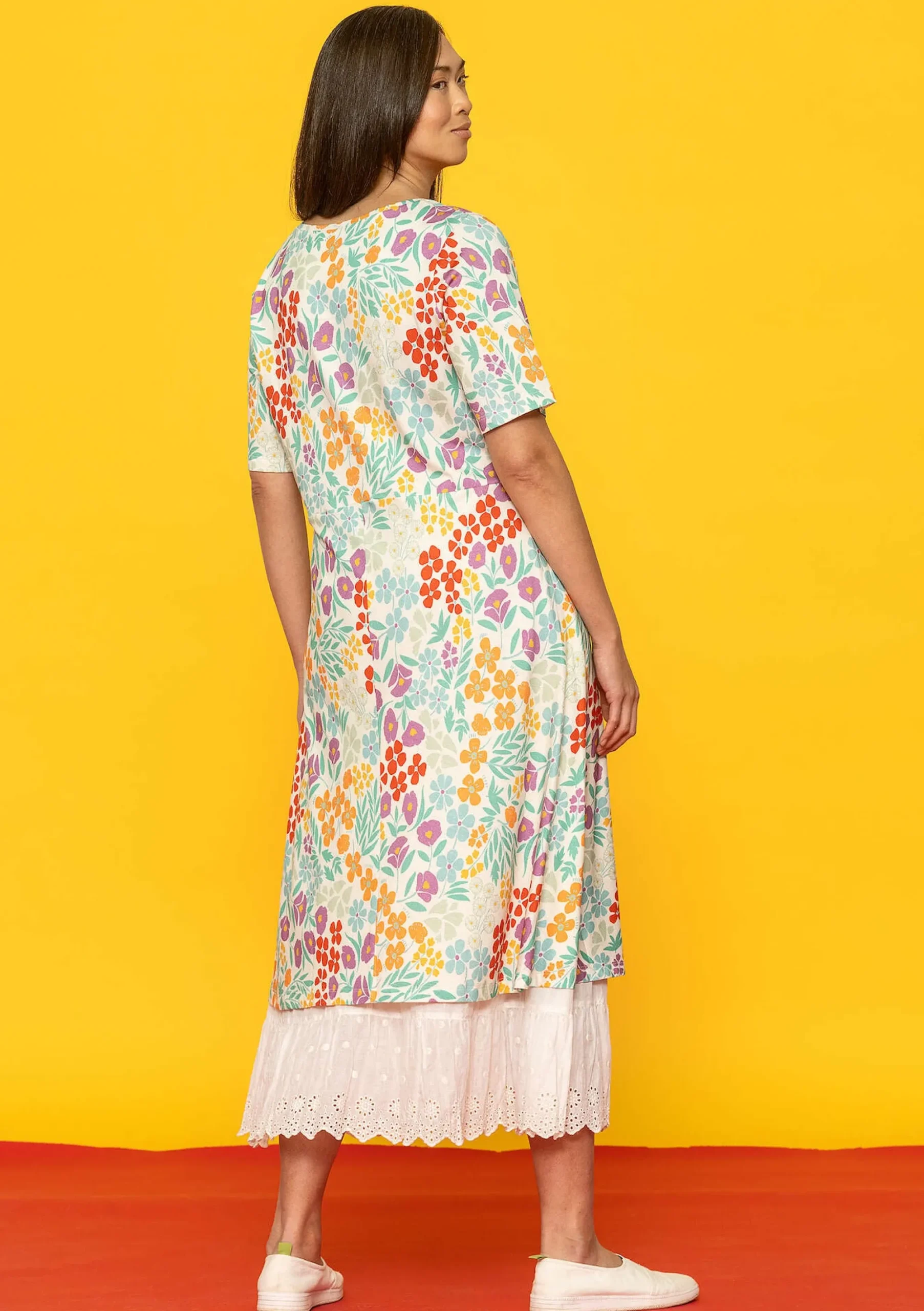 Online Gudrun Sjödén Jerseykleid Ingrid Aus Bio-Baumwolle/Modal vanille