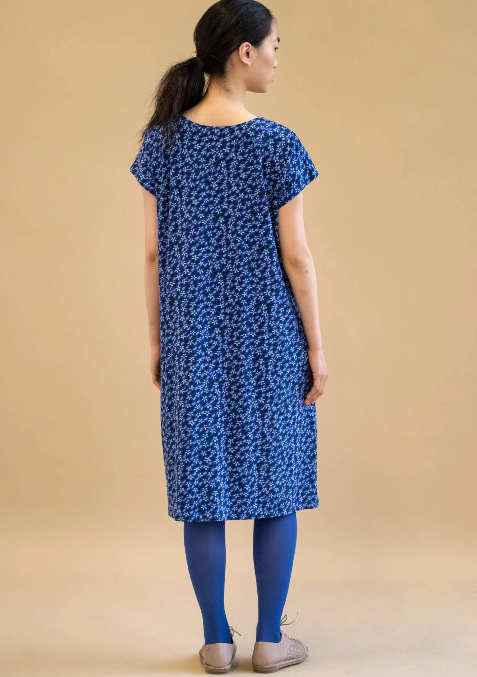 Best Gudrun Sjödén Jerseykleid Jane Aus Bio-Baumwolle/Elasthan dunkellupine-gemustert
