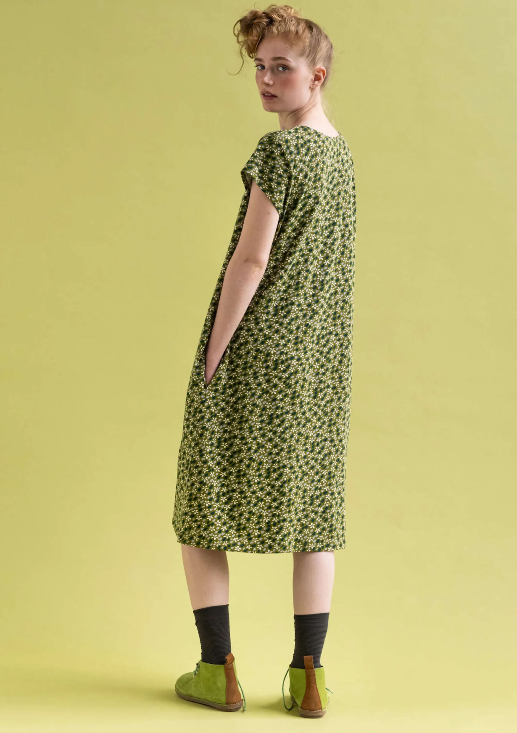 Best Gudrun Sjödén Jerseykleid Jane Aus Bio-Baumwolle/Elasthan dunkellupine-gemustert