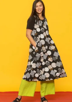 Best Gudrun Sjödén Jerseykleid Kompass Aus Bio-Baumwolle schwarz