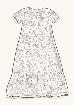 Sale Gudrun Sjödén Jerseykleid Luisa Aus Bio-Baumwolle dunkelzikade