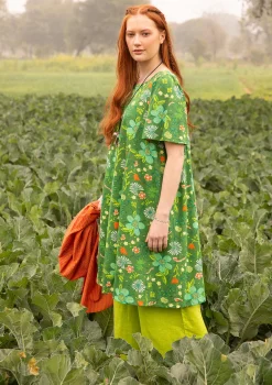 Outlet Gudrun Sjödén Jerseykleid Midsommarnatt Aus Bio-Baumwolle seegras