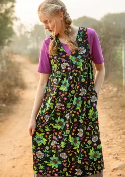 Clearance Gudrun Sjödén Jerseykleid Midsommarsol Aus Bio-Baumwolle schwarz