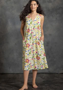 New Gudrun Sjödén Jerseykleid Midsommarsol Aus Bio-Baumwolle holunderblüte