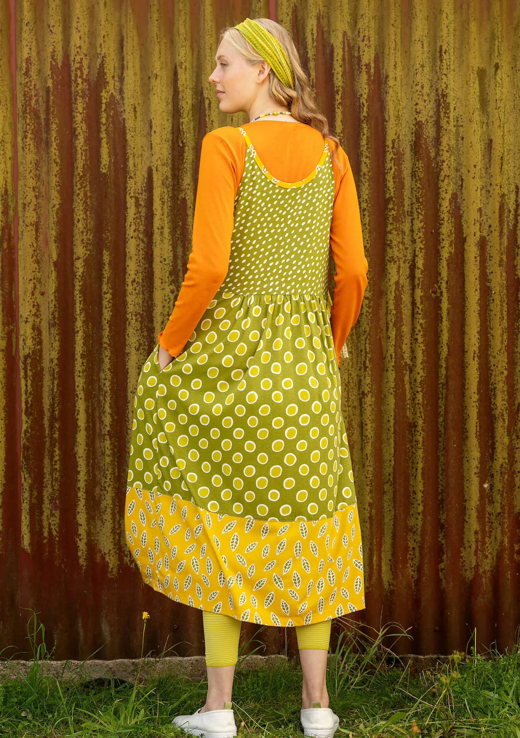 Discount Gudrun Sjödén Jerseykleid Singö Aus Bio-Baumwolle/Modal hellkräutergrün