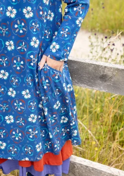 Outlet Gudrun Sjödén Jerseykleid Star Aus Bio-Baumwolle porzellanblau