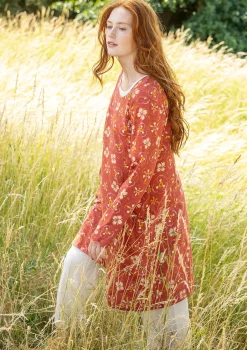 Clearance Gudrun Sjödén Jerseykleid Star Aus Bio-Baumwolle kürbis