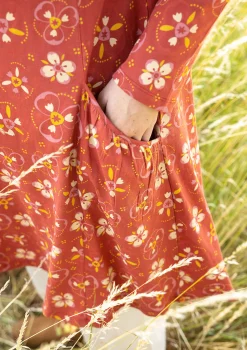 Clearance Gudrun Sjödén Jerseykleid Star Aus Bio-Baumwolle kürbis