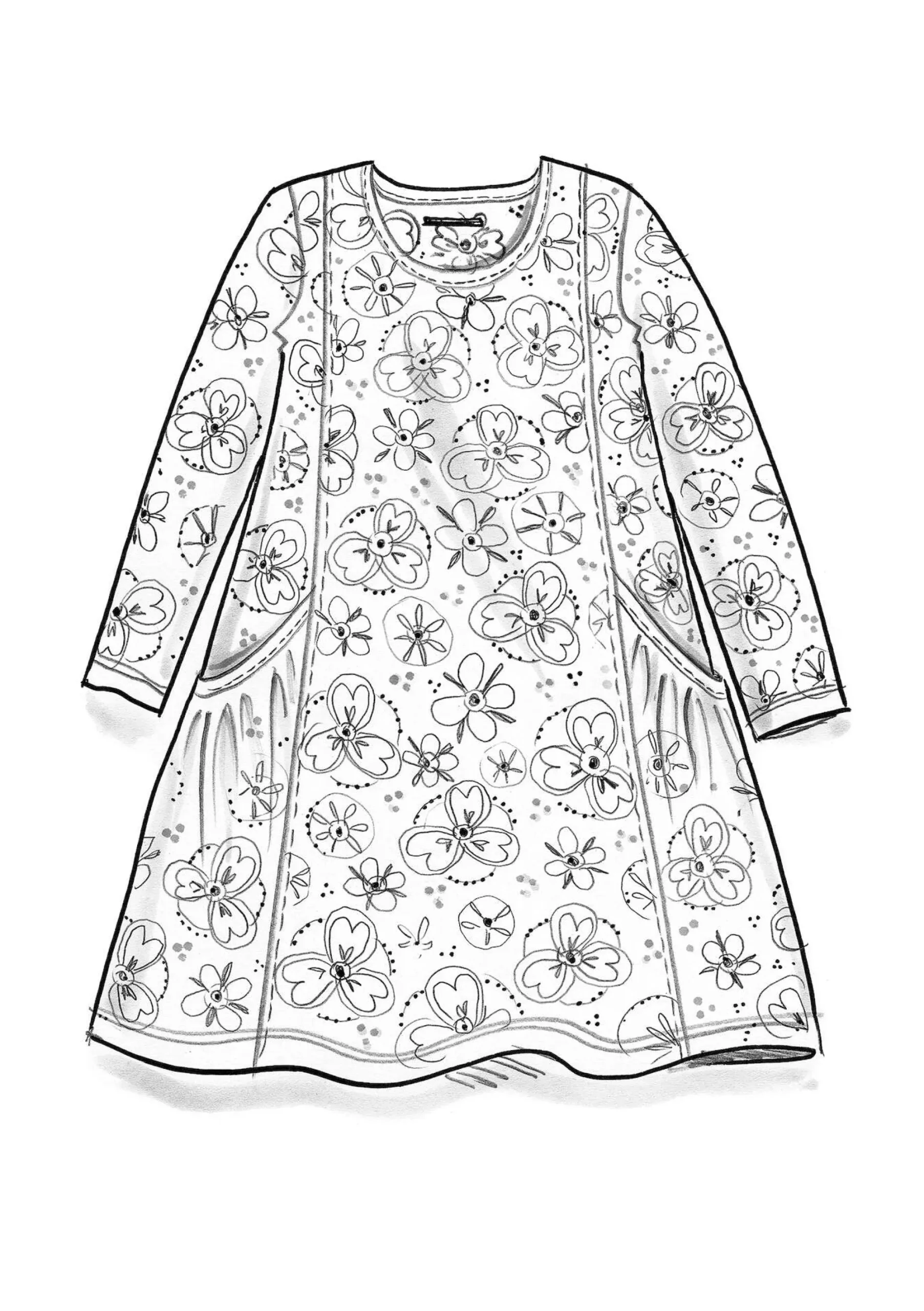 Clearance Gudrun Sjödén Jerseykleid Star Aus Bio-Baumwolle kürbis