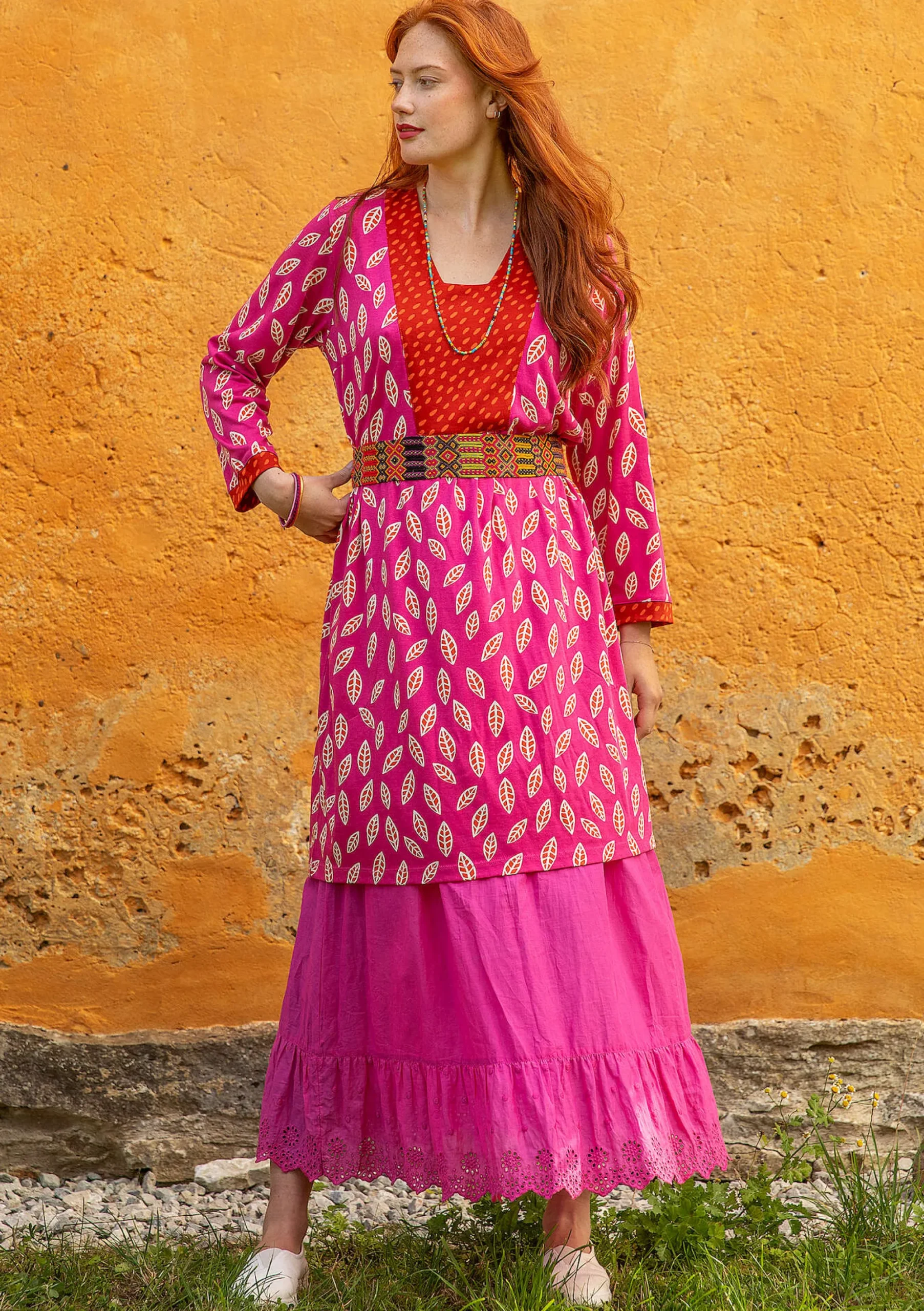 Gudrun Sjödén Jerseykleid Åland Aus Bio-Baumwolle/Modal dunkelpfingstrose