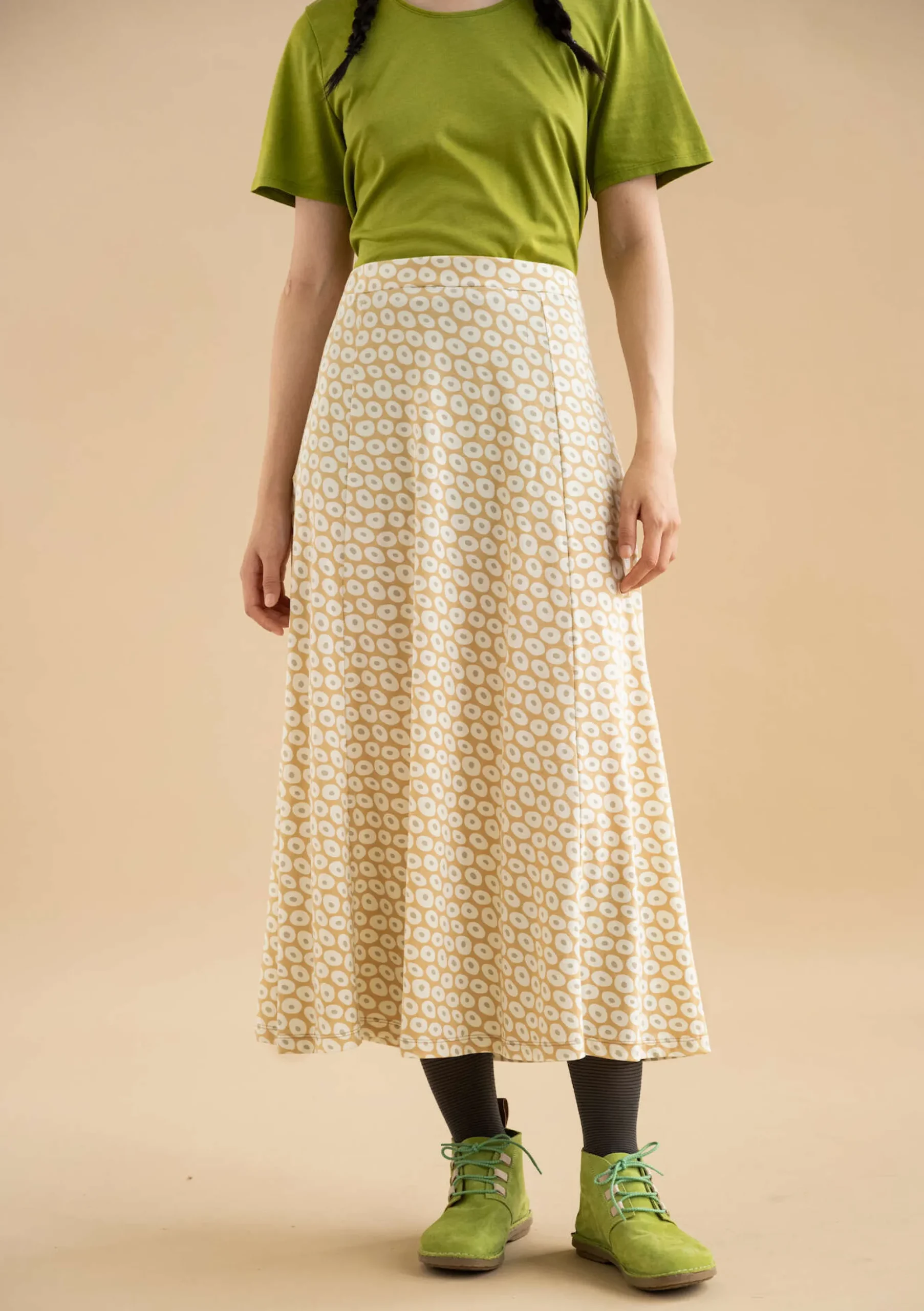 Discount Gudrun Sjödén Jerseyrock Billie Aus Bio-Baumwolle/Modal hafer-gemustert