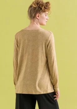 Clearance Gudrun Sjödén Jerseyshirt Ada Aus Lyocell/Elasthan hafer-gemustert