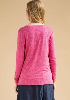 Clearance Gudrun Sjödén Jerseyshirt Ada Aus Lyocell/Elasthan hibiskus-gemustert