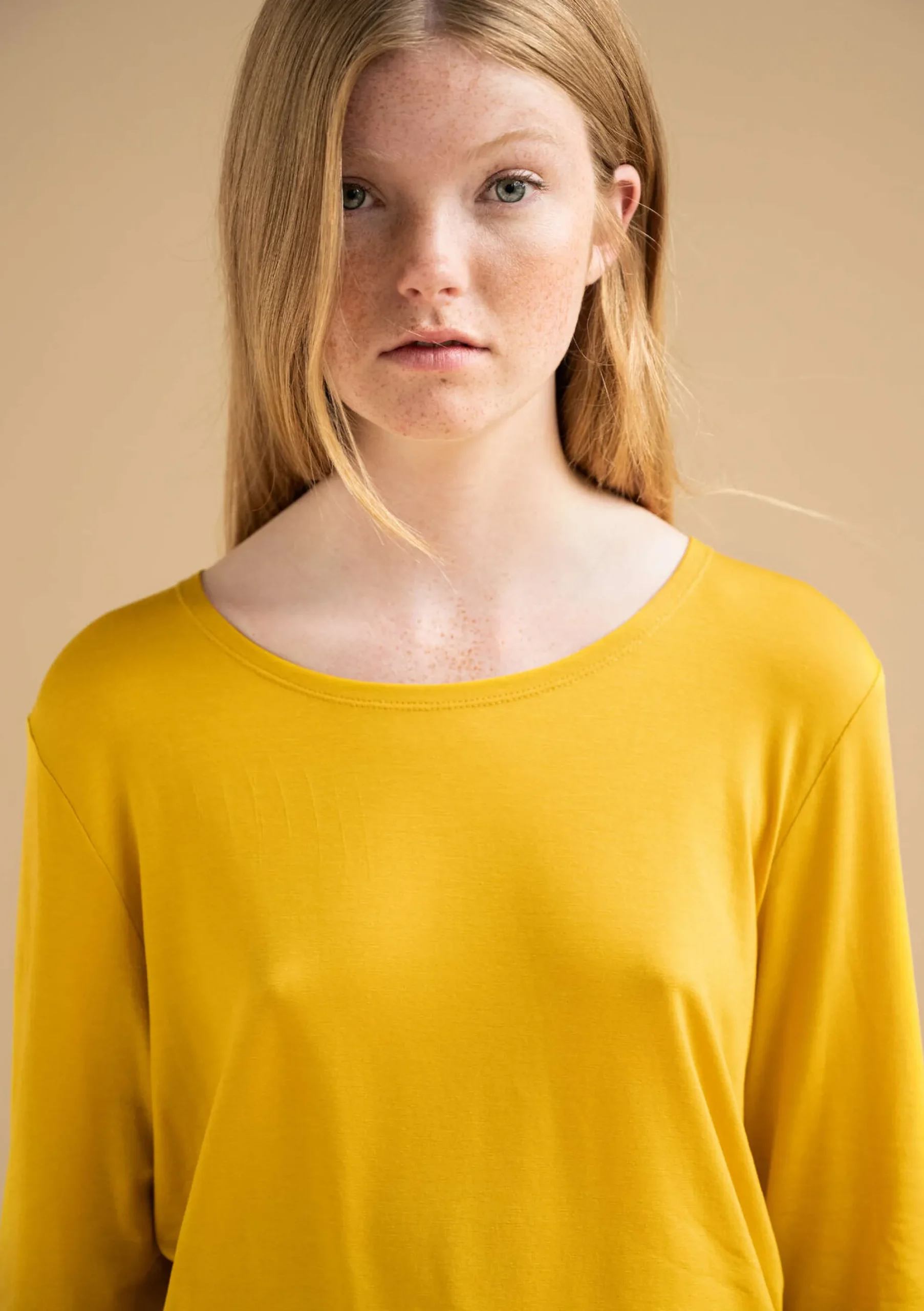 Outlet Gudrun Sjödén Jerseyshirt Ada Aus Lyocell/Elasthan ananas