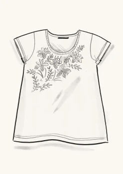 New Gudrun Sjödén Jerseyshirt Iris Aus Bio-Baumwolle vanille