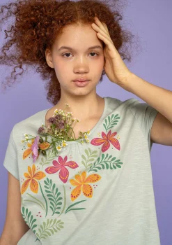 Hot Gudrun Sjödén Jerseyshirt Iris Aus Bio-Baumwolle minze