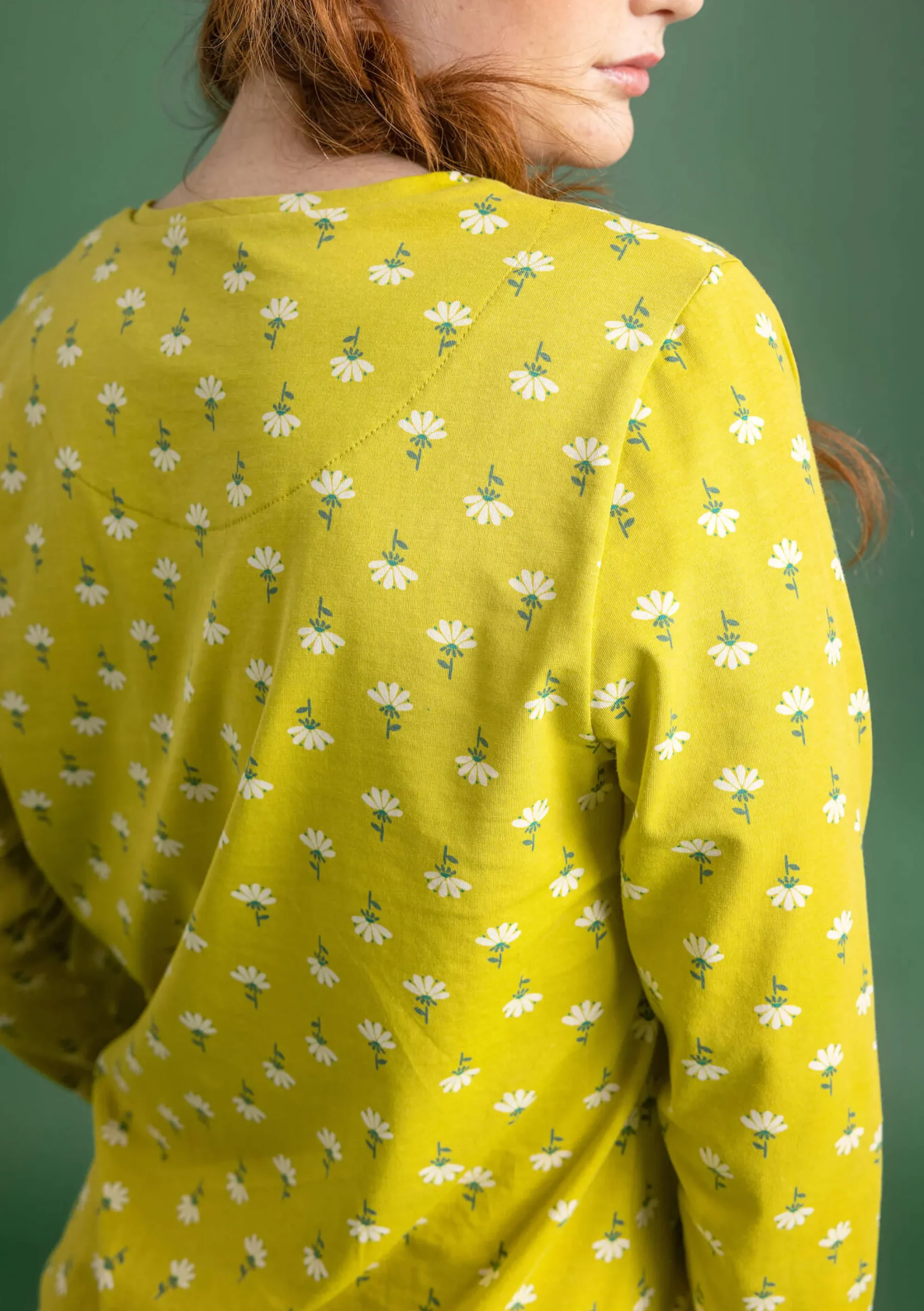 Outlet Gudrun Sjödén Jerseyshirt Stella Aus Bio-Baumwolle/Elasthan limettengrün-gemustert