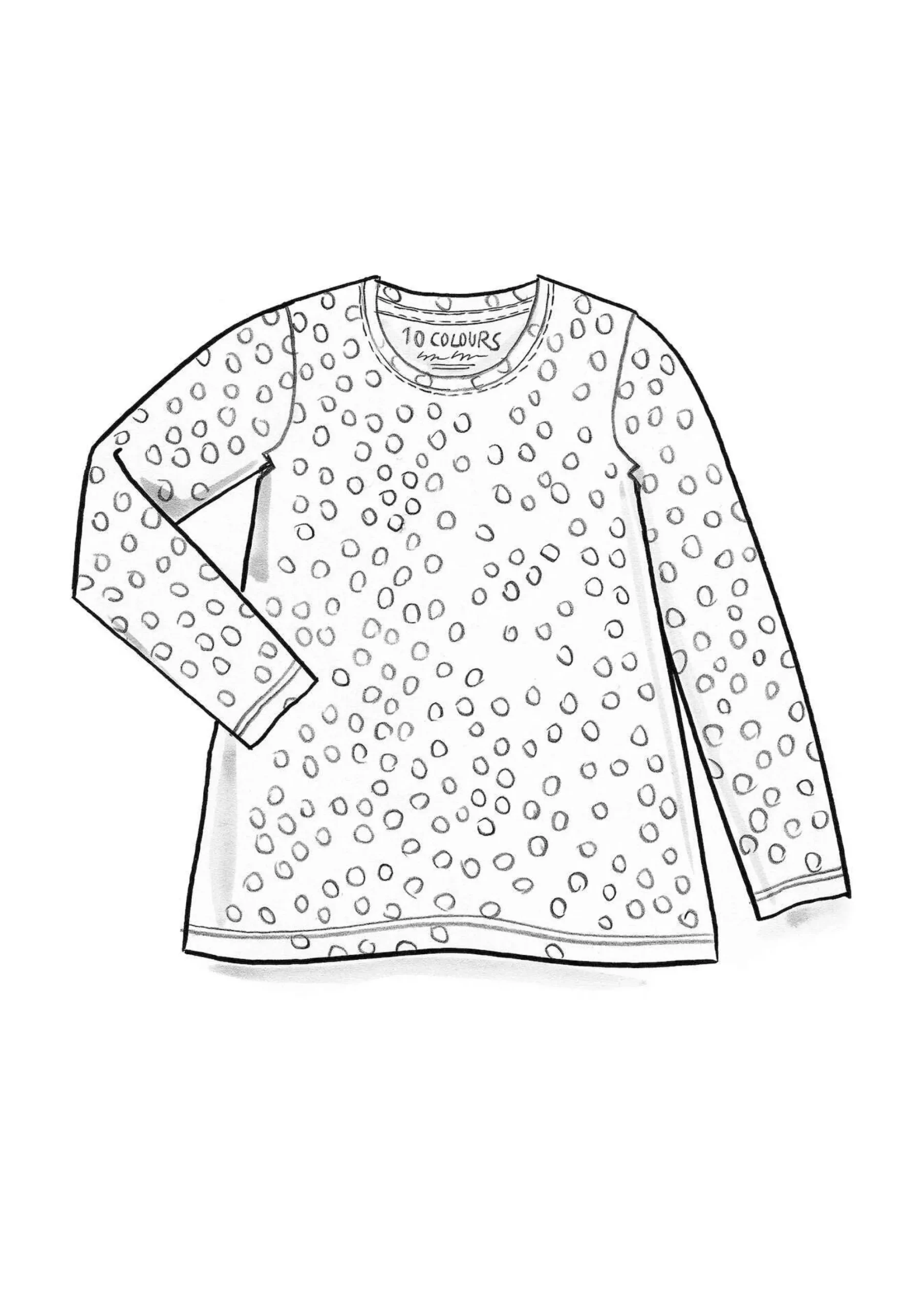 Best Gudrun Sjödén Jerseyshirt Stella Aus Bio-Baumwolle/Elasthan schwarz-gemustert