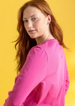 Sale Gudrun Sjödén Jerseyshirt Stella Aus Bio-Baumwolle/Elasthan dunkelpfingstrose