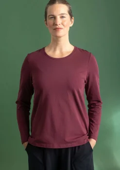 Hot Gudrun Sjödén Jerseyshirt Stella Aus Bio-Baumwolle/Elasthan aubergine