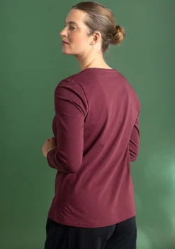 Hot Gudrun Sjödén Jerseyshirt Stella Aus Bio-Baumwolle/Elasthan aubergine