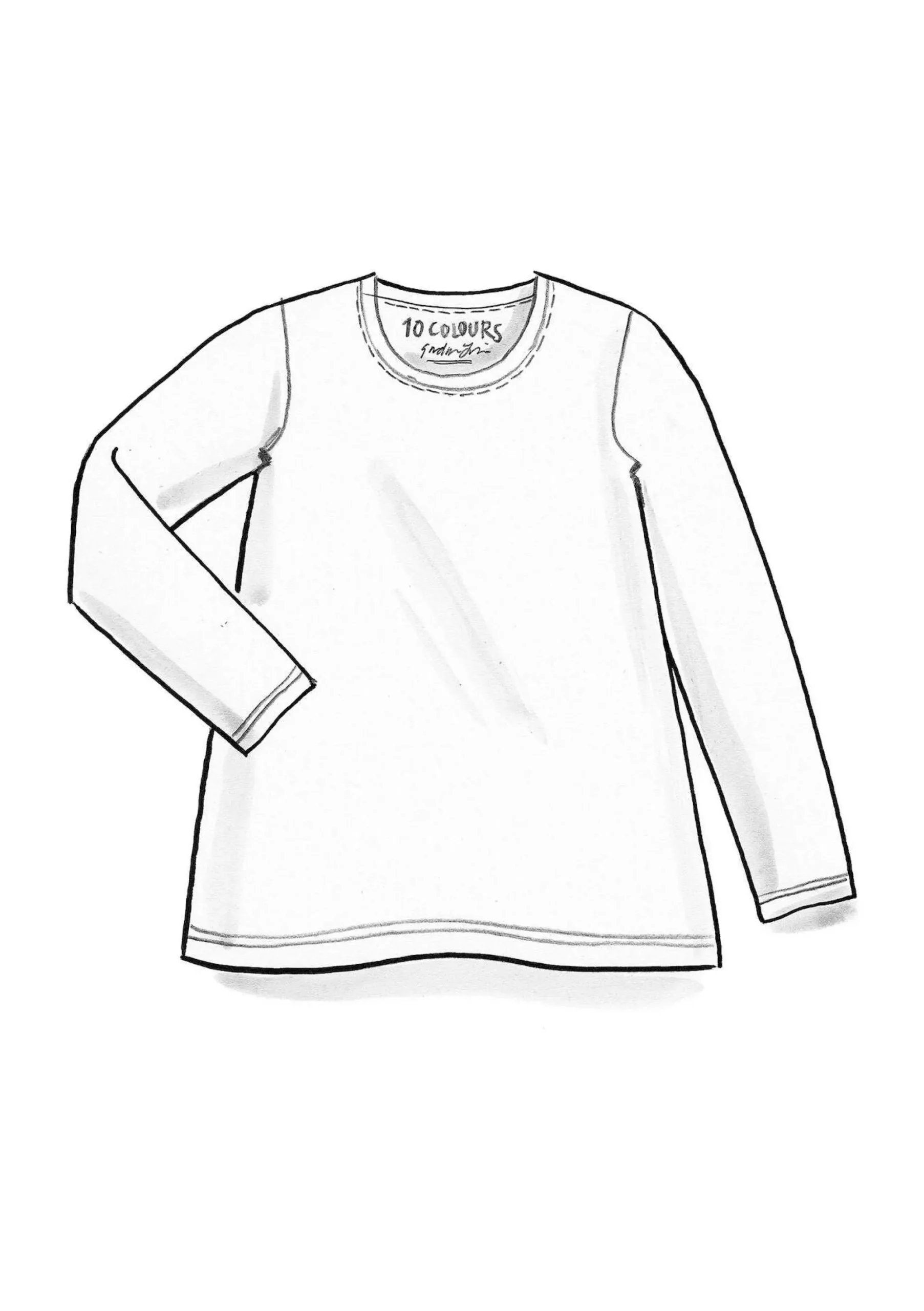 Hot Gudrun Sjödén Jerseyshirt Stella Aus Bio-Baumwolle/Elasthan aubergine