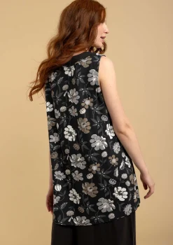 Clearance Gudrun Sjödén Jerseytop Peony Aus Bio-Baumwolle/Modal schwarz