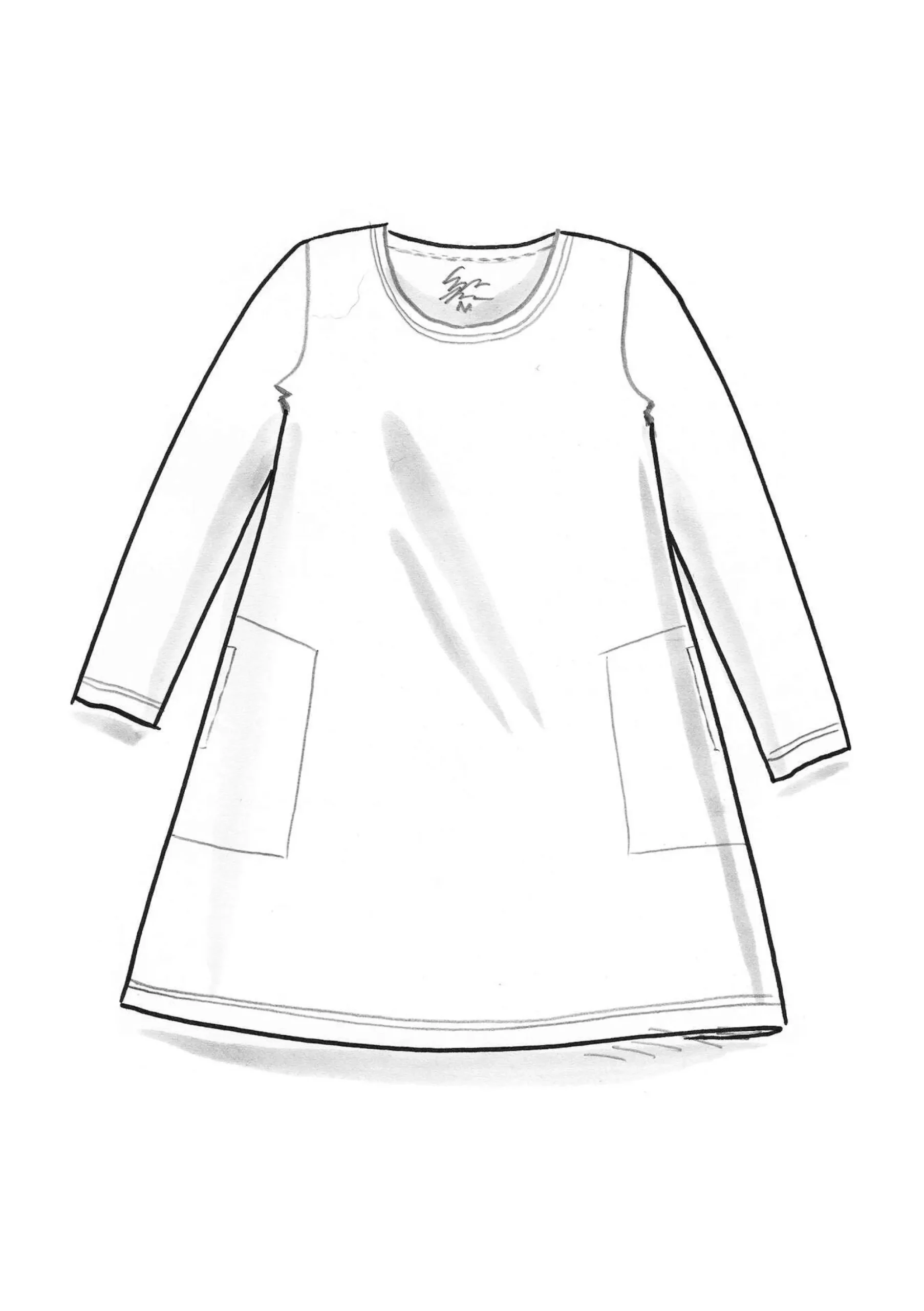 Gudrun Sjödén Jerseytunika Billie Aus Bio-Baumwolle/Modal schwarz